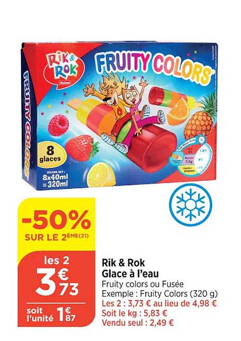 rik & rok glace à l'eau