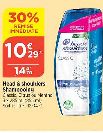 Shampooing Head & Shoulders