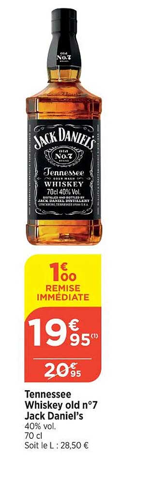 tennessee whiskey old n°7 jack daniel's