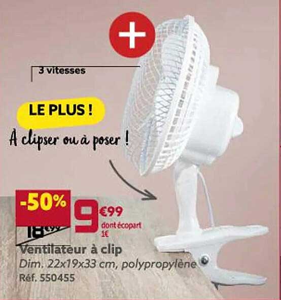 Ventilateur à Clip