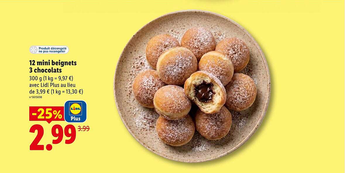 12 mini beignets 3 chocolats