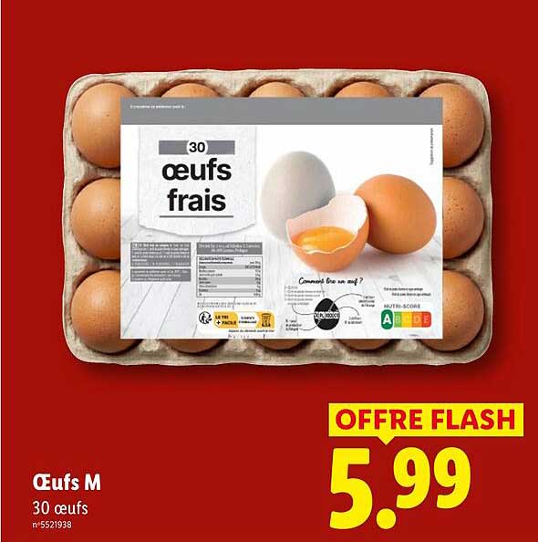 30 oeufs frais