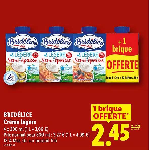 Bridelice Crème légère