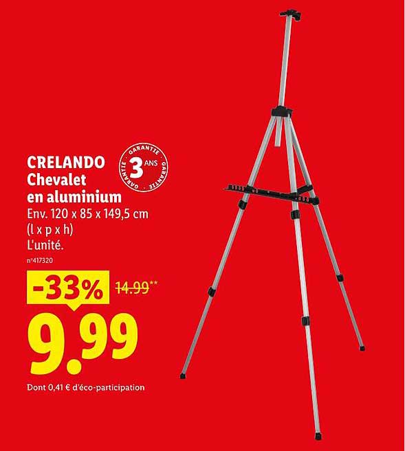 CRELANDO Chevalet en aluminium
