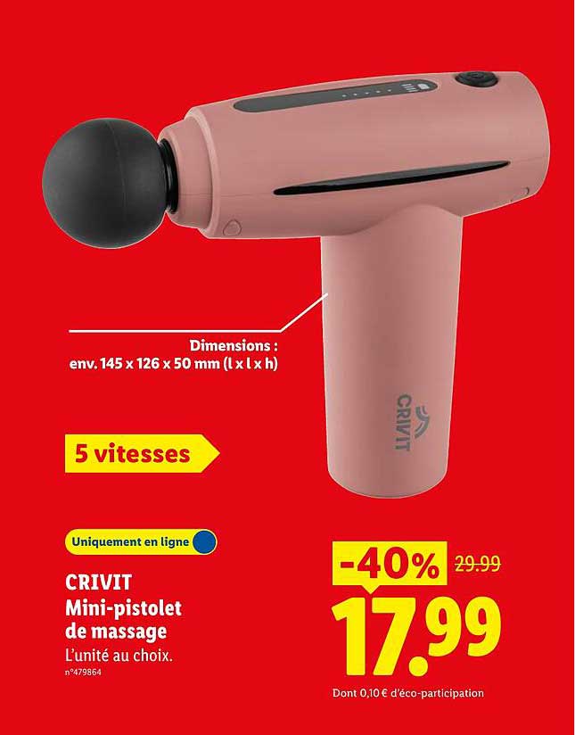 CRIVIT Mini-pistolet de massage