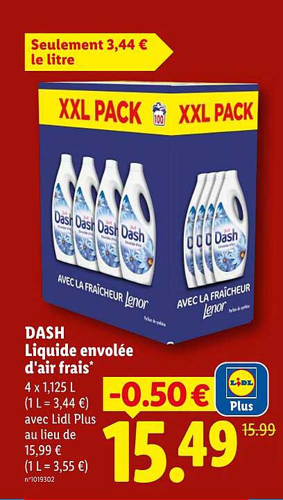 DASH Liquide envouée d'air frais