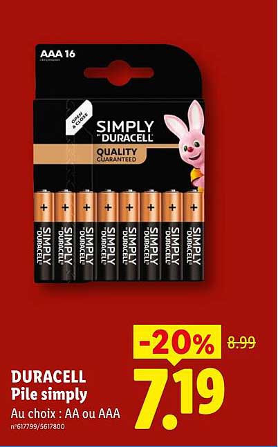 DURACELL Pile simply