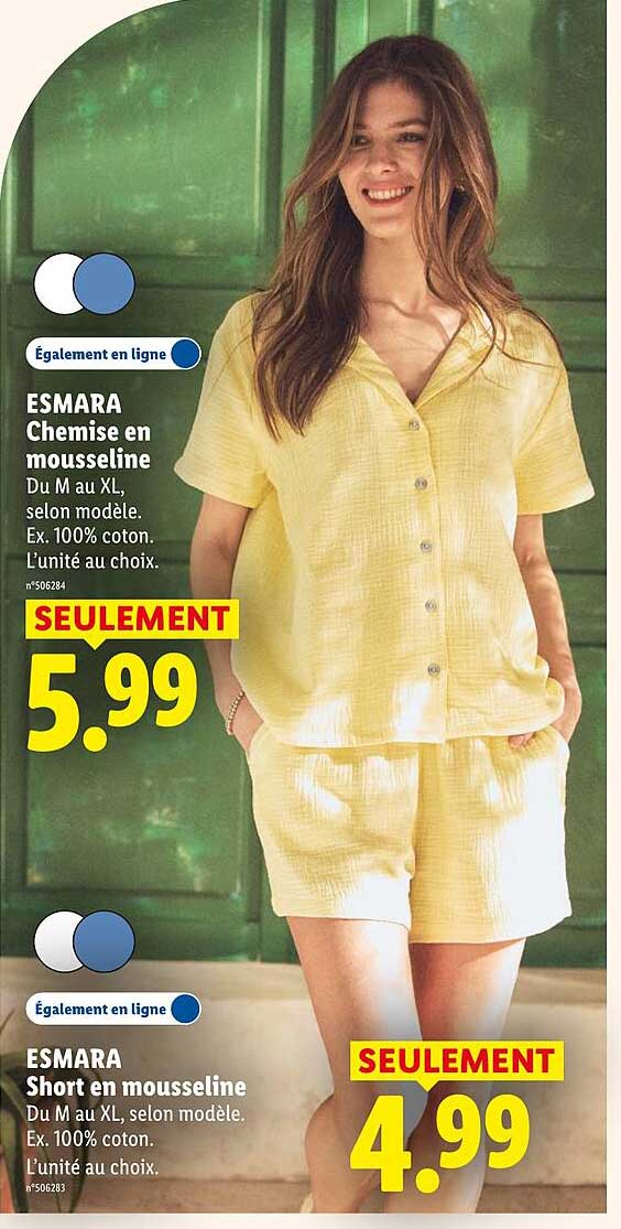 ESMARA Chemise en mousseline