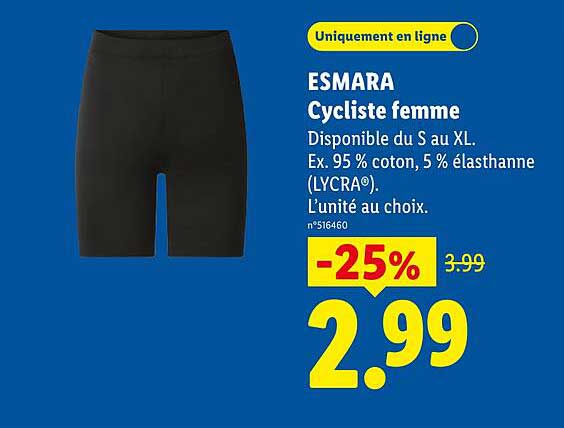 ESMARA Cycliste femme