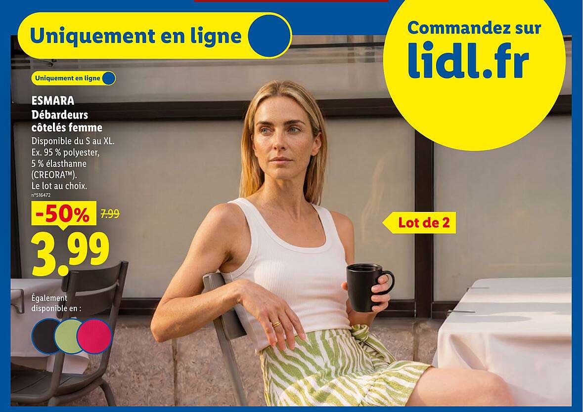 ESMARA Débardeurs côtelés femme