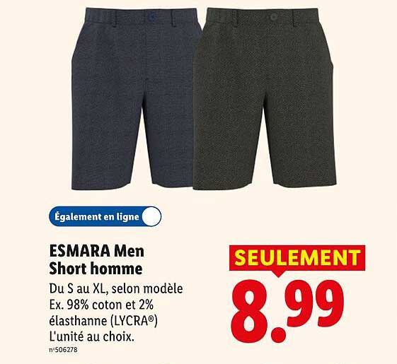 ESMARA Men Short homme