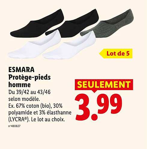 ESMARA Protège-pieds homme