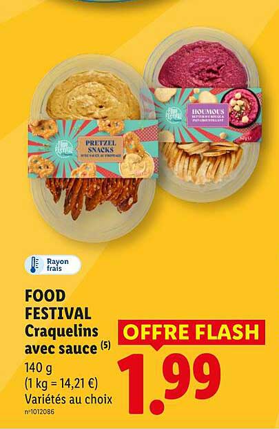 FOOD FESTIVAL Craquelins avec sauce