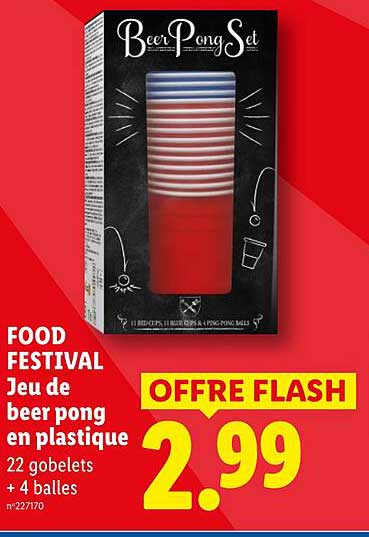 Food Festival Jeu de beer pong en plastique