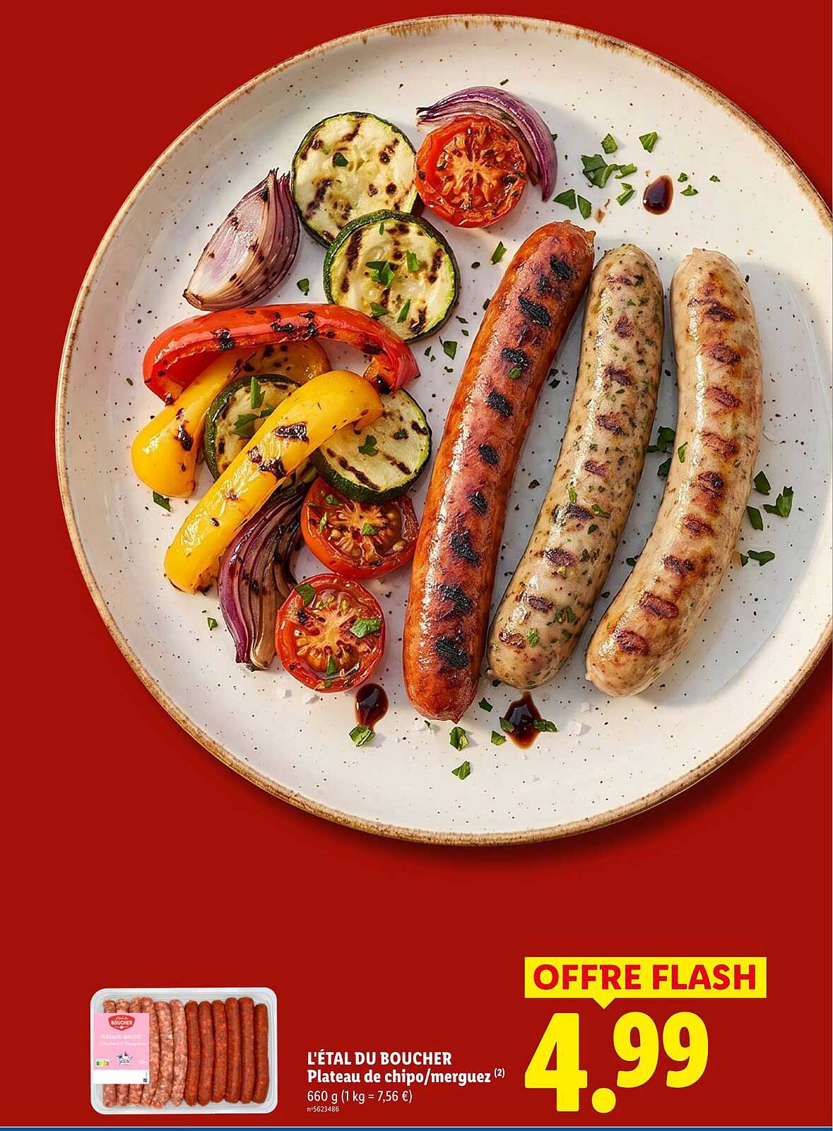 L'ÉTAL DU BOUCHER Plateau de chipo/merguez