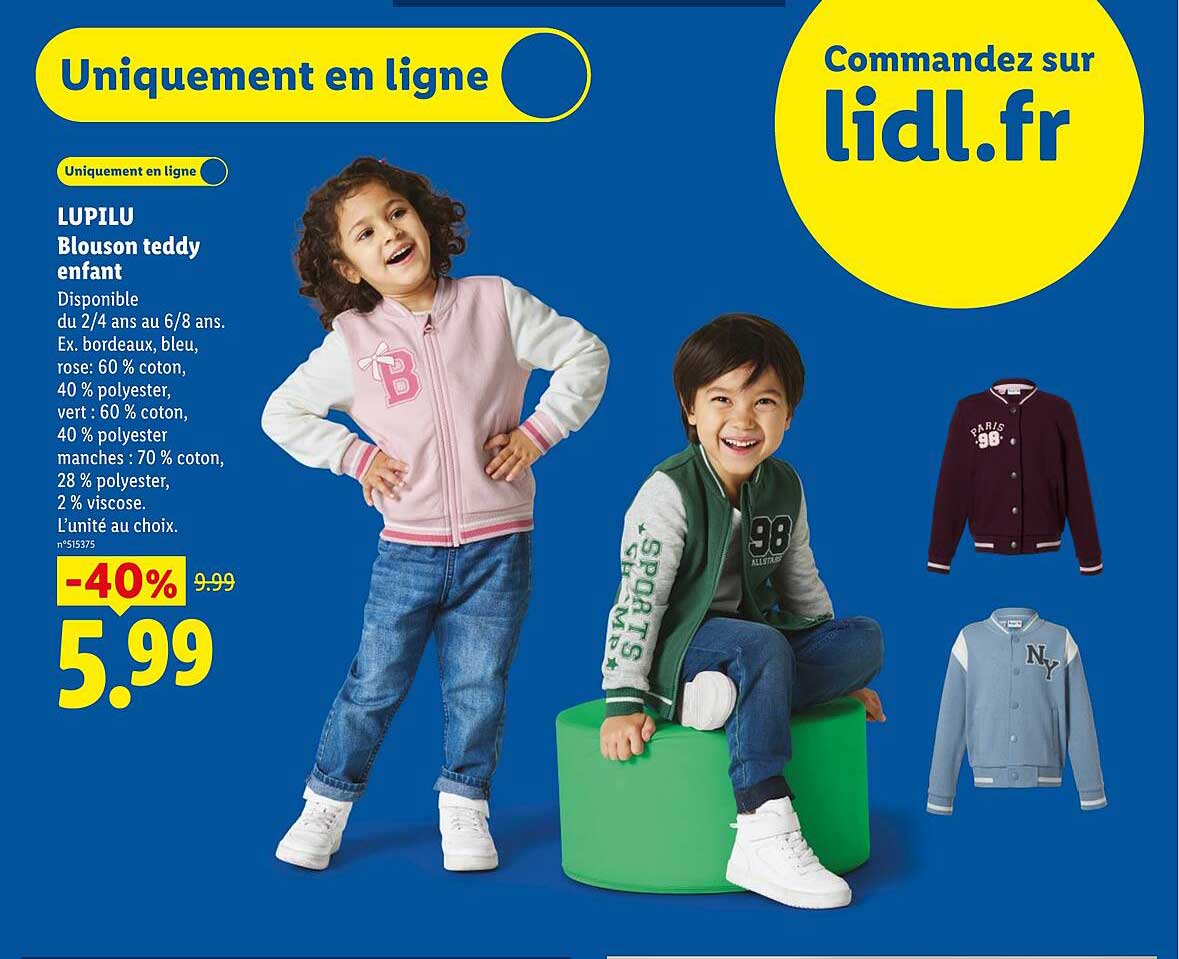 LUPILU Blouson teddy enfant