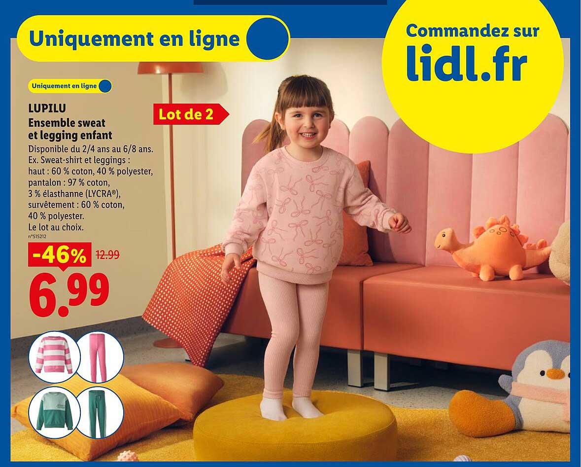 LUPILU Ensemble sweat et legging enfant