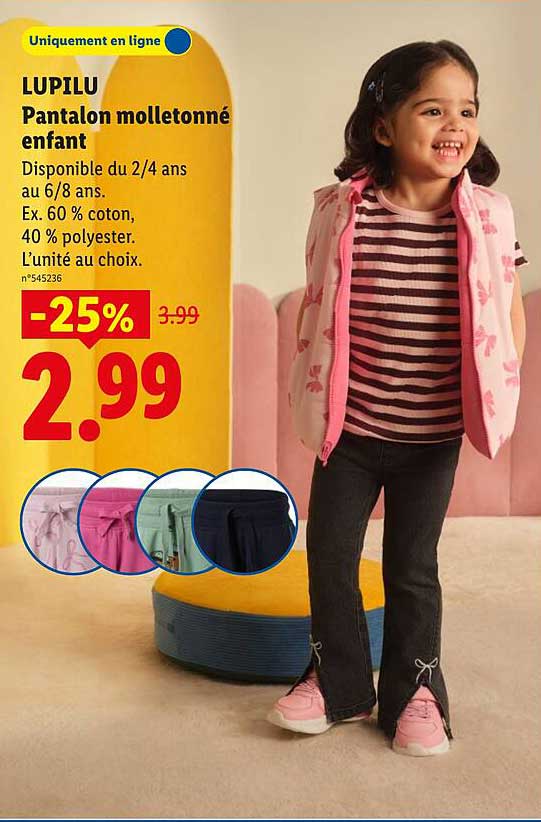 LUPILU Pantalon molletonné enfant