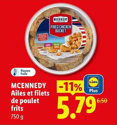 MCENNEDY Ailes et filets de poulet frits