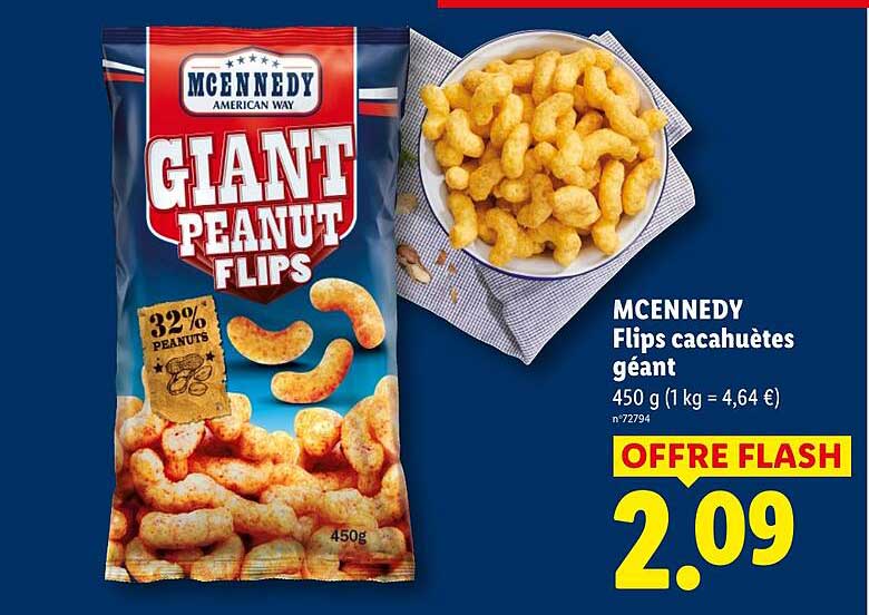 MCENNEDY Flips cacahuètes géant