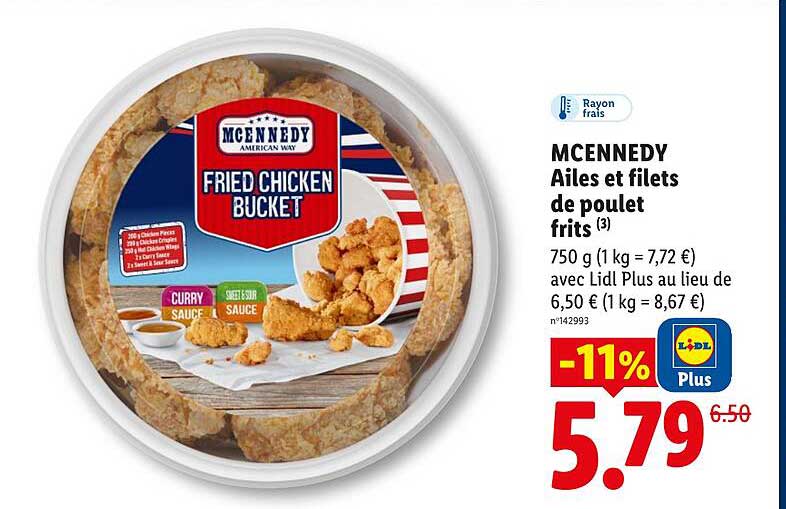 MCENNEDY FRIED CHICKEN BUCKET