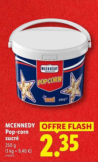 MCENNEDY Pop-corn sucré