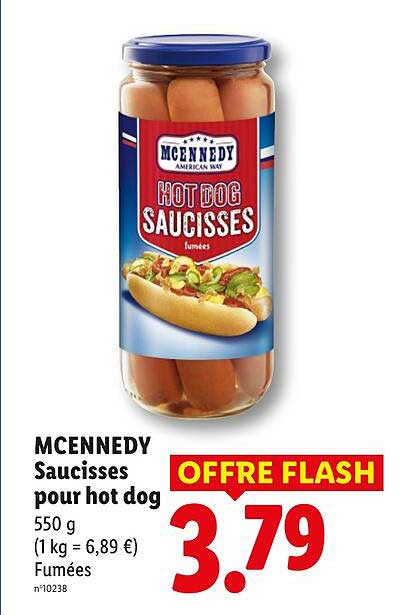 MCENNEDY Saucisses pour hot dog