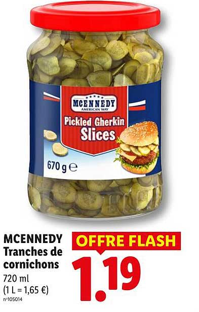 MCENNEDY Tranches de cornichons