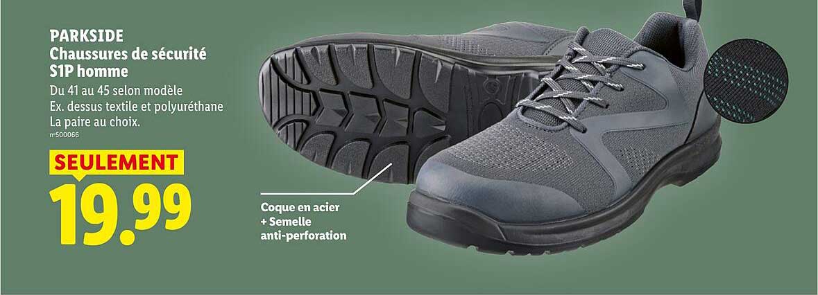 PARKSIDE Chaussures de sécurité SIP homme