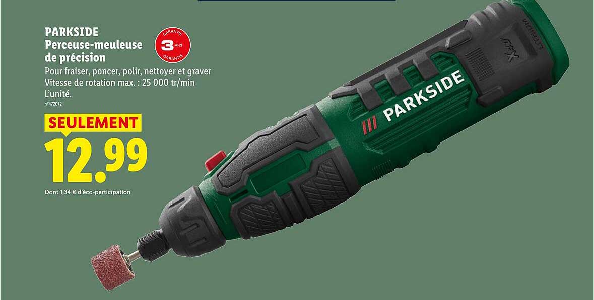 PARKSIDE Perceuse-meuleuse de précision