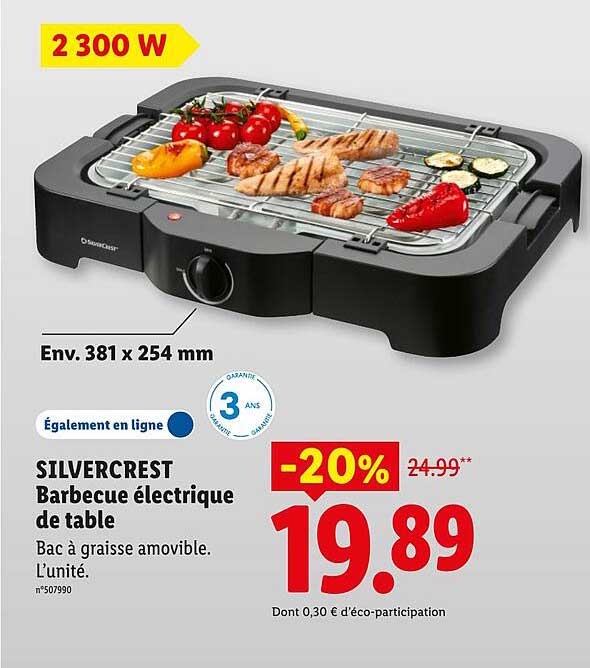 SILVERCREST Barbecue électrique de table