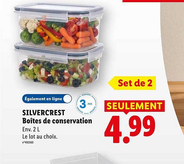 SILVERCREST Boîtes de conservation