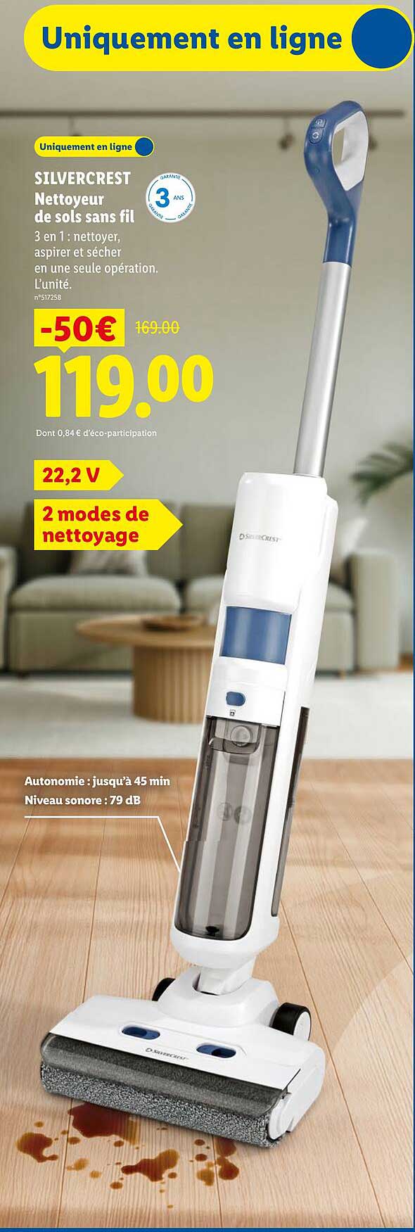 SILVERCREST Nettoyeur de sols sans fil