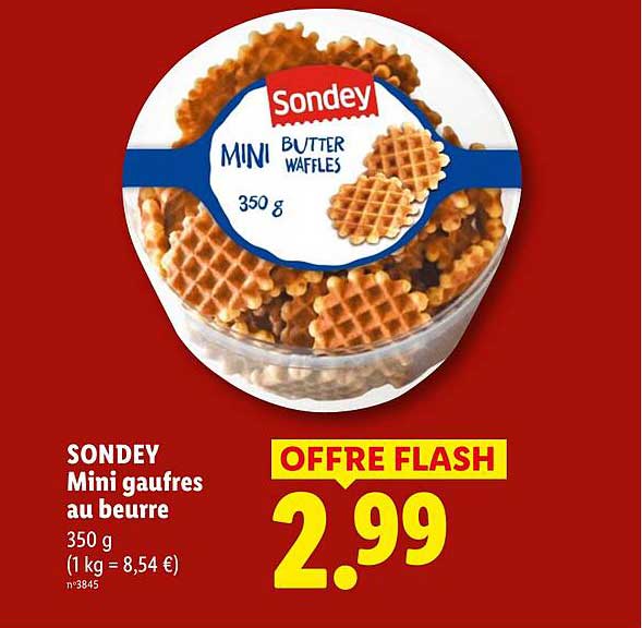 Sondey Mini gaufres au beurre