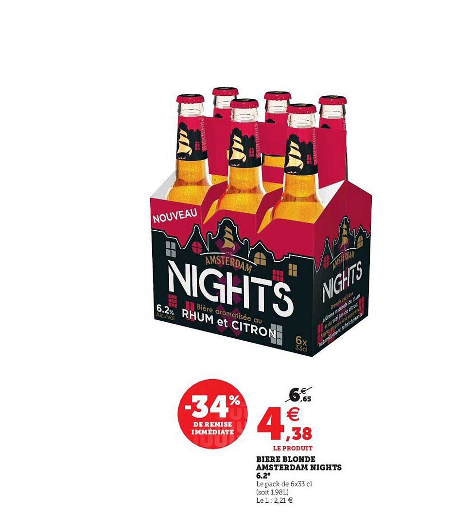 bière blonde amsterdam nights 6.2°