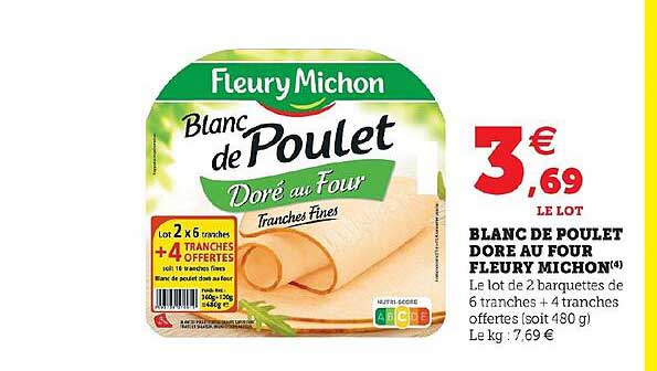blanc de poulet doré au four fleury michon