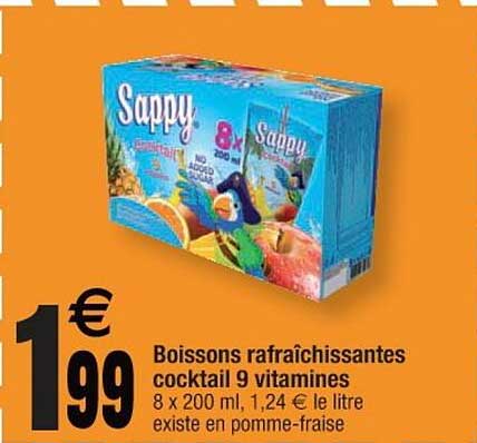 boissons rafraîchissantes cocktail 9 vitamines