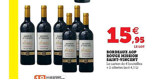 Bordeaux Aop Rouge Mission Saint-vincent