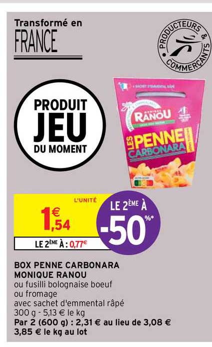 box penne carbonara monique ranou