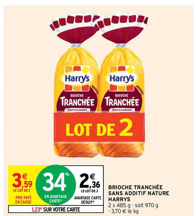 Brioche Tranchée Sans Additif Nature Harrys
