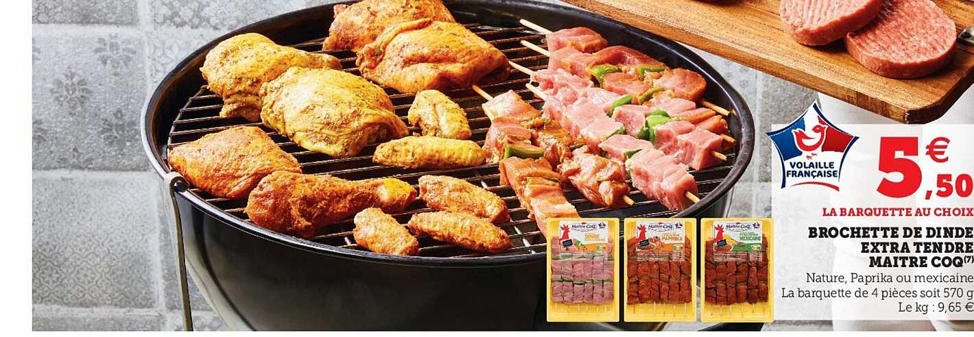Brochette De Dinde Extra Tendre Maître Coq