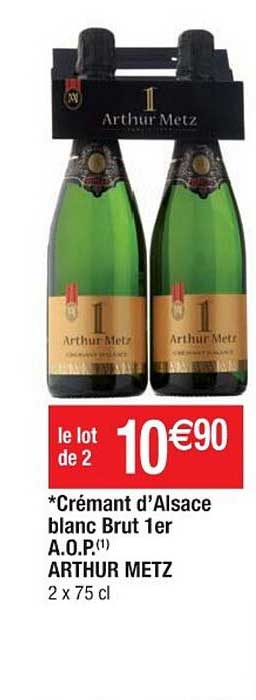 crémant d'alsace blanc brut 1er a.o.p. arthur metz
