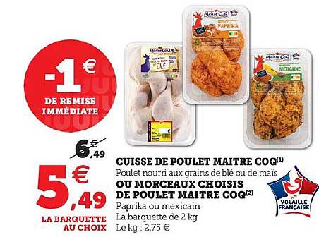 Cuisse De Poulet Maître Coq Ou Morceaux Choisis De Poulet Maître Coq