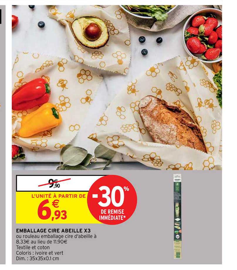 Emballage Cire Abeille X3