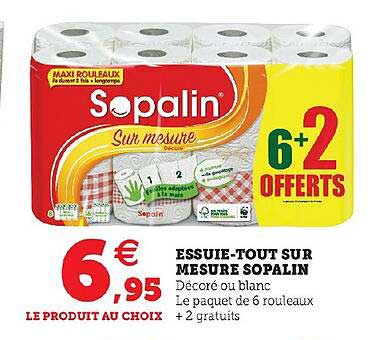 essuie-tout sur mesure sopalin