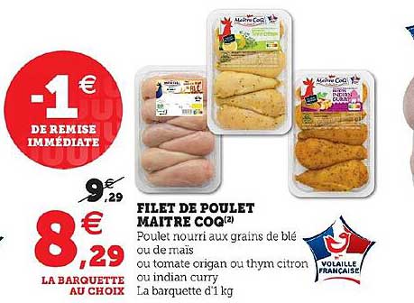 filet de poulet maître coq