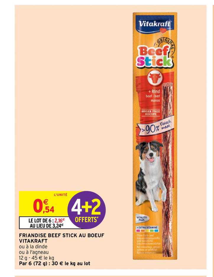 friandise beef stick au bœuf vitakraft