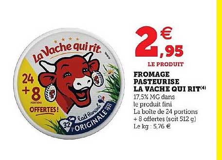 fromage pasteurisé la vache qui rit