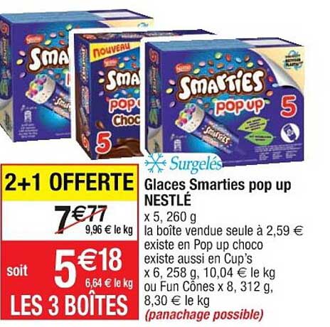 Glaces Smarties Pop Up Nestlé