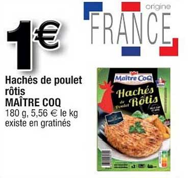hachés de poulet rôtis maître coq
